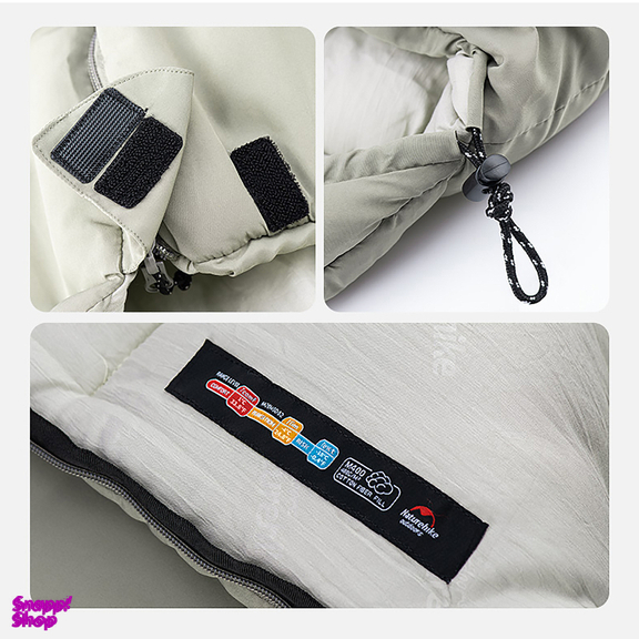 کيسه خواب 18- درجه نیچرهایک مدل Envelope W Hat Washable Cotton Sleeping Bag M400 کد MSD02