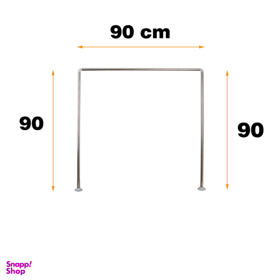 میله پرده حمام پیسو مدل U سایز 90x90 سانتی متر