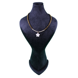 گردنبند زنانه طرح گل مدل دست ساز منجوقی کد 03