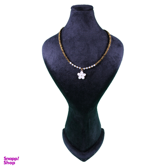 گردنبند زنانه طرح گل مدل دست ساز منجوقی کد 03