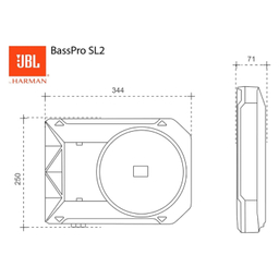 ساب ووفر اکتیو خودرو جی بی ال مدل Bass Pro SL2