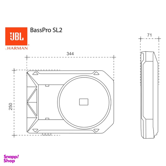 ساب ووفر اکتیو خودرو جی بی ال مدل Bass Pro SL2