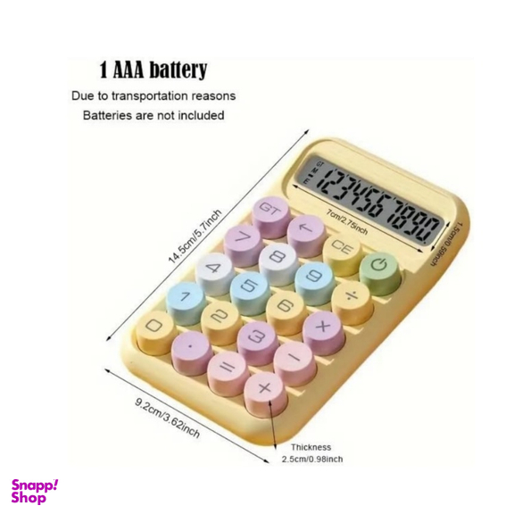 ماشین حساب فانتزی مدل مینیمال طرح رنگی رنگی