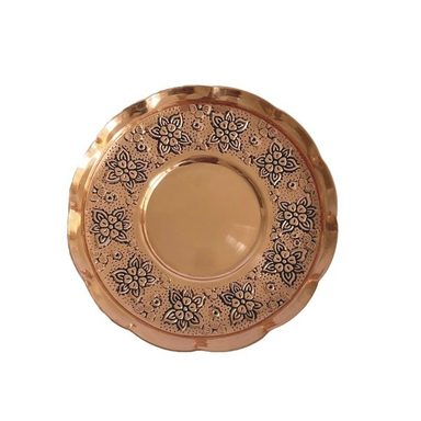بشقاب مسی مدل قلم زنی کد ZH367