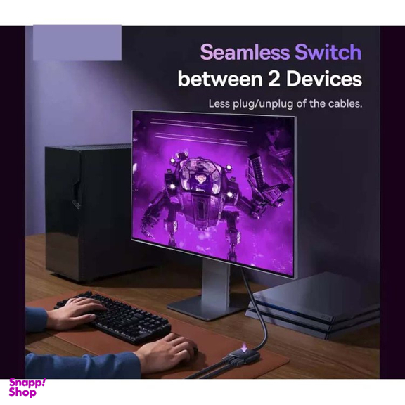 سوئیچ یک به دو HDMI باسئوس مدل AIRJOY طول 1 متر