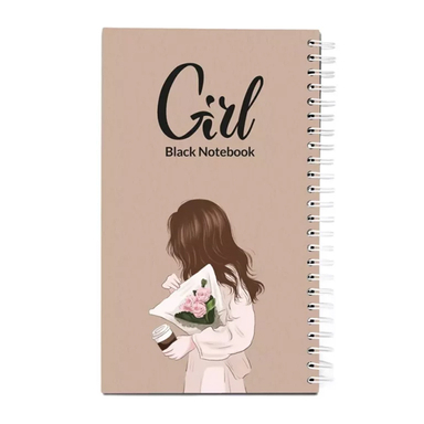 دفتر 40 برگ کاغذ مشکی پیتیکو سری Girl طرح 2