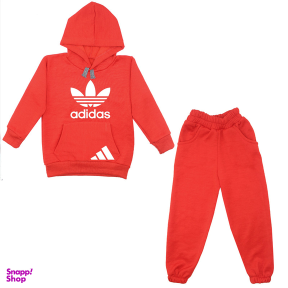 ست هودی و شلوار پسرانه مدل A114 رنگ قرمز