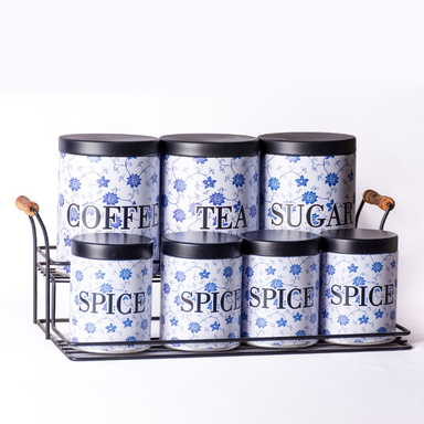 ست پاسماوری 7 پارچه طرح گل به همراه استند