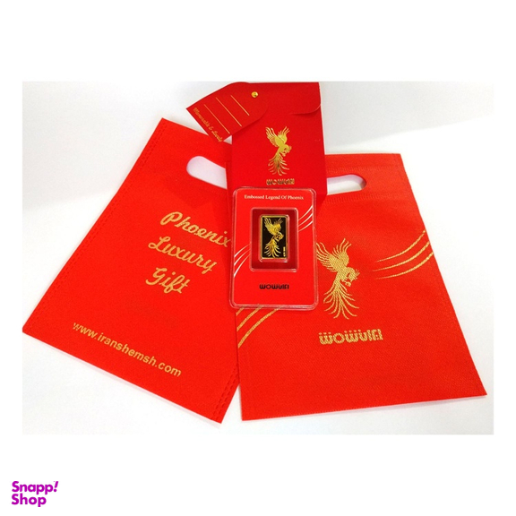 شمش طلا 24 عیار ایران شمش مدل نیک شمش (995) طرح سیمرغ