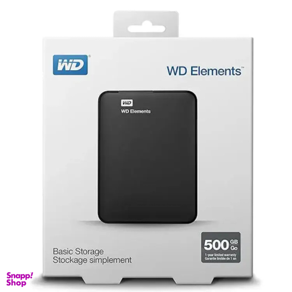 هارد دیسک اکسترنال طرح وسترن دیجیتال مدل Western Digital Elements ظرفیت 500 گیگابایت