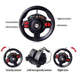 ماشین بازی کنترلی ناب سل مدل بوگاتی شارژی پدال دار فرمانی همراه با چراغ راهنمایی Lamborghini