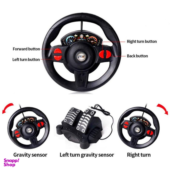 ماشین بازی کنترلی ناب سل مدل بوگاتی شارژی پدال دار فرمانی همراه با چراغ راهنمایی Lamborghini