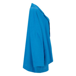 مانتو زنانه سرژه مدل 216597 یقه انگلیسی رنگ  آبی