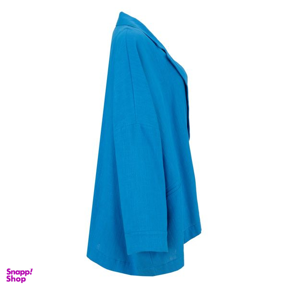 مانتو زنانه سرژه مدل 216597 یقه انگلیسی رنگ آبی