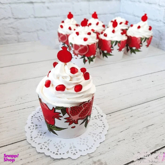 کاغذ کاپ کیک به گز طرح یلدایی بسته 12 عددی