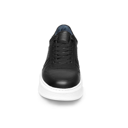 کفش اسپرت مردانه نوین چرم مدل 1-1812 MS3192 رنگ مشکی