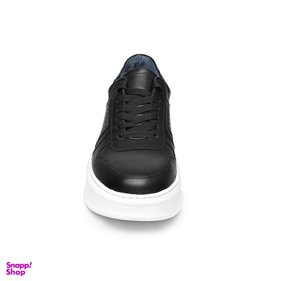 کفش اسپرت مردانه نوین چرم مدل 1-1812 MS3192 رنگ مشکی