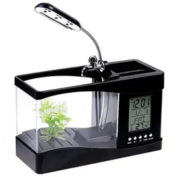 آکواریوم و ساعت دیجیتال رومیزی مدل USB