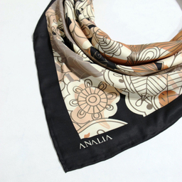 روسری زنانه آنالیا مدل ابریشم مزونی کد 9071