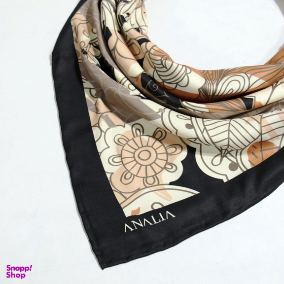 روسری زنانه آنالیا مدل ابریشم مزونی کد 9071