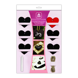ابزار کادویی و تزئینی طرح قلب مدل LOVE BOARD بسته 6 عددی