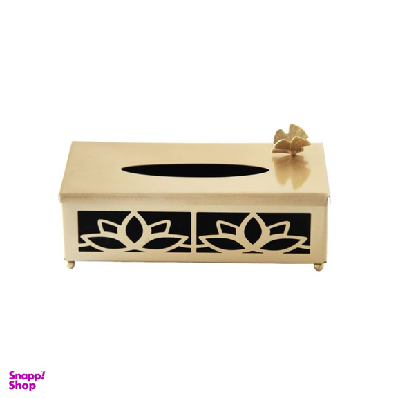 جا دستمال کاغذی سالینو مدل غنچه برنجی کد B-562