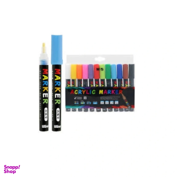 ماژیک اکرلیک 12 رنگ ام اند جی مدل AP12 کد 12366