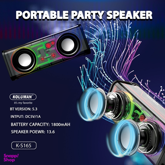 اسپیکر بلوتوثی قابل حمل کلومن کد K-S165