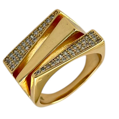 انگشتر زنانه ژوپینگ کد R5132 رنگ طلایی