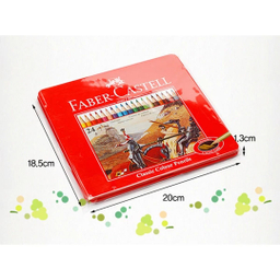 مداد رنگی 24 رنگ فابر کاستل جعبه فلزی مدل Classic