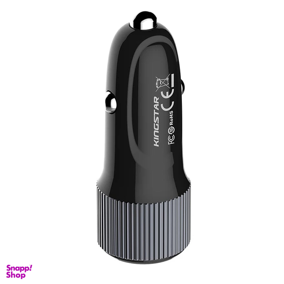 شارژر فندکی 38 وات کینگ استار مدل KC135i PD به همراه کابل USB-C به لایتنینگ