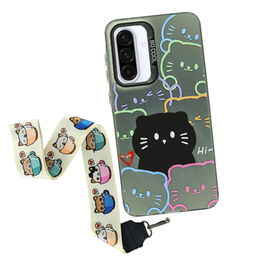 کاور گوشی موبایل سوکول مدل گربه کد پیشی مناسب برای سامسونگ Galaxy A36 به همراه بند آویز