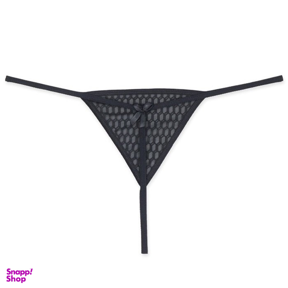 ست دو شورت و سوتین هارنس دار ژوبین طرح لونه زنبوری رنگ مشکی