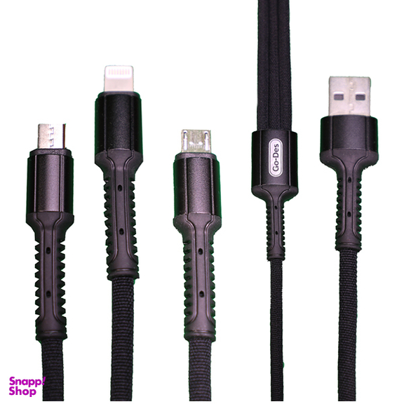 کابل تبدیل USB به microUSB/USB-C/ لایتنینگ گو-دس مدل GD-UC511 طول 1.2 متر