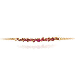 دستبند طلا 18 عیار زنانه کاپانی مدل گارنت کد kb022