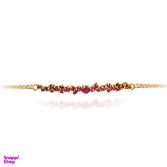 دستبند طلا 18 عیار زنانه کاپانی مدل گارنت کد kb022