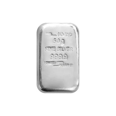 شمش نقره کد Ag_p50 وزن 50 گرم