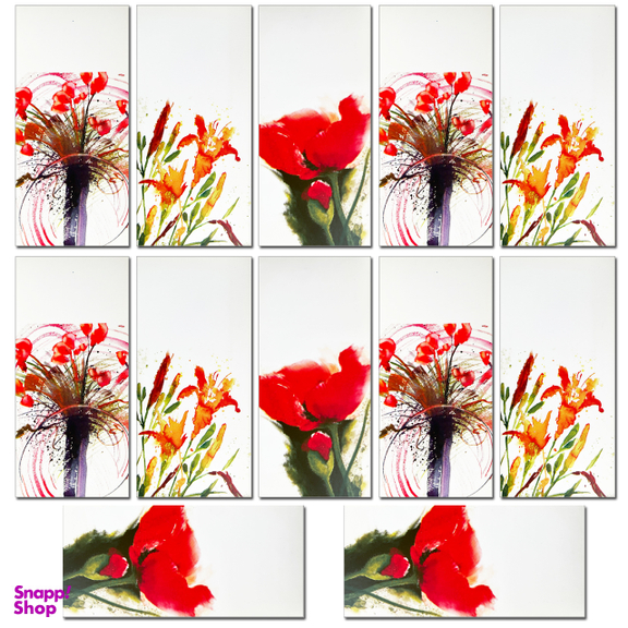 کارت پستال هدیه طرح گل کد JAM.15 بسته 12 عددی