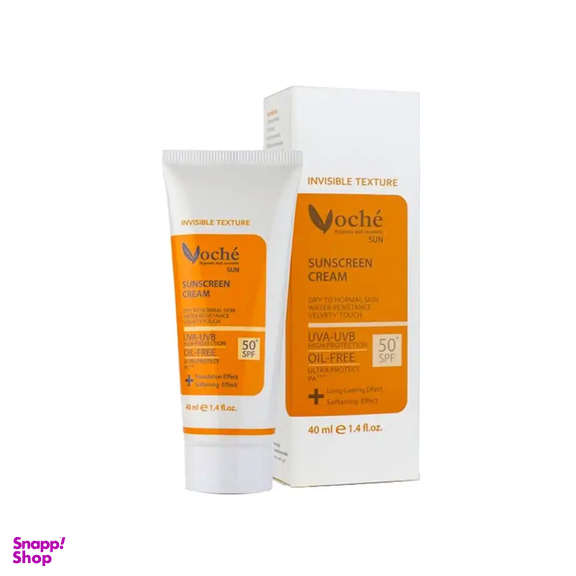 کرم ضد آفتاب بی رنگ وچه با SPF+50 مناسب پوست چرب و مستعد آکنه حجم 40 میلی لیتر