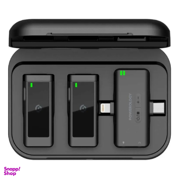 میکروفون بی سیم یقه ای پاورولوجی مدل Lavalier Duo PWMIC2