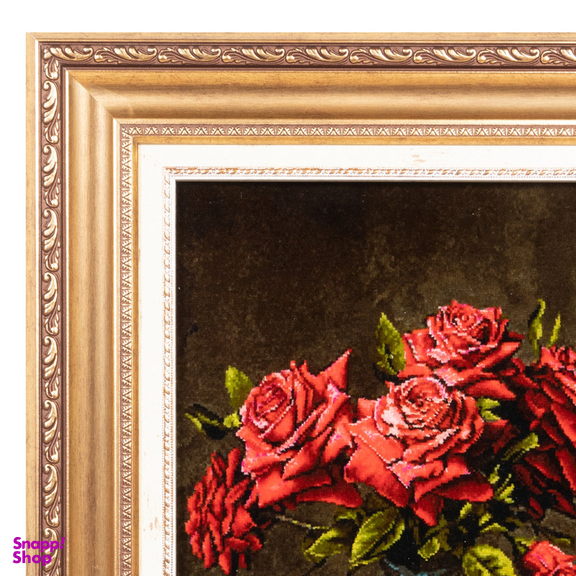 تابلو فرش دستباف سی پرشیا مدل گل رز با گلدان کد 903728