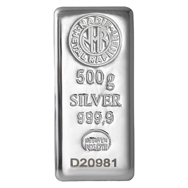 شمش نقره 999/9 عیار ندیر کد 690842