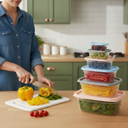 ظروف نگهدارنده نورینو مدل لاله مجموعه 6 عددی