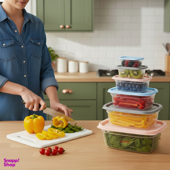 ظروف نگهدارنده نورینو مدل لاله مجموعه 6 عددی