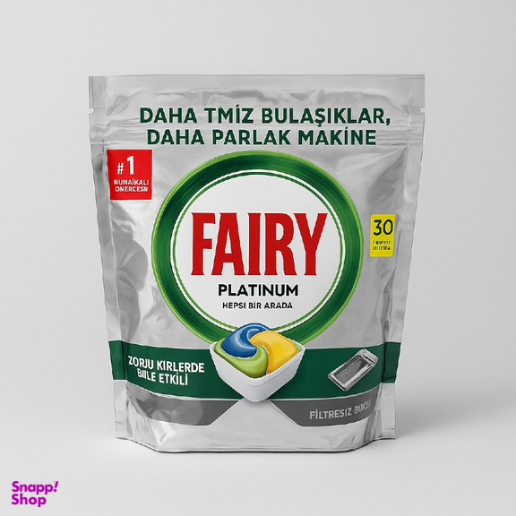 قرص ماشین ظرفشویی فیری مدل پلاتینیوم بسته 30 عددی