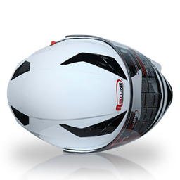 کلاه کاسکت ردلاین مدل 939 رنگ سفید براق به همراه کاور