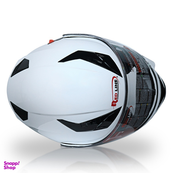 کلاه کاسکت ردلاین مدل 939 رنگ سفید براق به همراه کاور