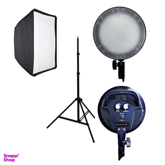 پروژکتور 100 وات مدل Diamond SMD T020 به همراه سافت باکس 50×70 و پایه