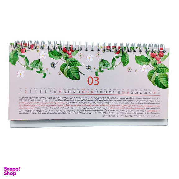 تقویم رومیزی سال 1404 سم طرح میوه
