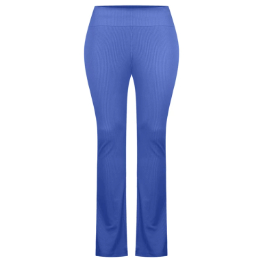 شلوار زنانه دمپا چاکدار کد 90230 رنگ آبی کاربنی